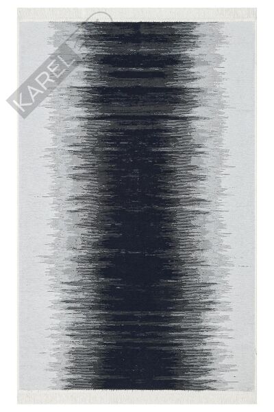 ARYA AR 40 BLACK WHITE Yıkanabilir Çift Taraflı Modern Desenli Dokuma Kilim