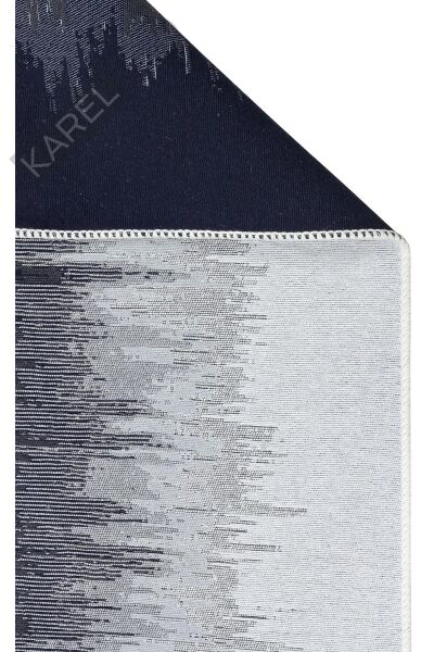 ARYA AR 40 BLACK WHITE Yıkanabilir Çift Taraflı Modern Desenli Dokuma Kilim