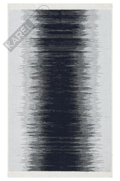 ARYA AR 40 BLACK WHITE Yıkanabilir Çift Taraflı Modern Desenli Dokuma Kilim