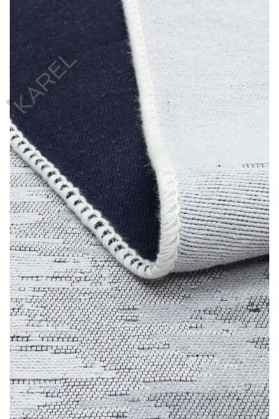 ARYA AR 40 BLACK WHITE Yıkanabilir Çift Taraflı Modern Desenli Dokuma Kilim