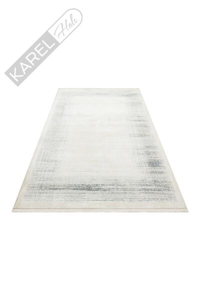 LAGOS XW LGS 08 CREAM SILVER XW Hav Toz Vermez Eskitme Desenli Modern Makine Halısı