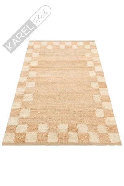ECHO ECH 13 NATURAL WHITE XW Jüt ile Üretilen El Dokuma Sisal Kilim