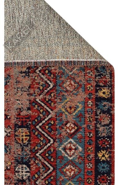 ANADOLU KILIM AND 04 MULTY Geleneksel Anadolu Motifli Yıkanabilir Kaymaz Tabanlı Şönil Dokuma Halı