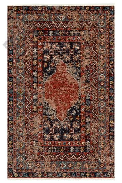 ANADOLU KILIM AND 04 MULTY Geleneksel Anadolu Motifli Yıkanabilir Kaymaz Tabanlı Şönil Dokuma Halı