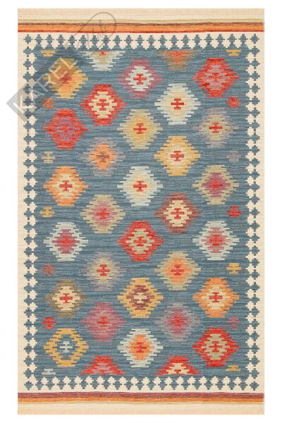NOMAD NMD 04 NAVY Yıkanabilir, Çift Taraflı Kullanıma Uygun Yumuşak Tuşeli Otantik Kilim