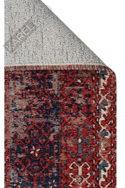 ANADOLU KILIM AND 02 MULTY Geleneksel Anadolu Motifli Yıkanabilir Kaymaz Tabanlı Şönil Dokuma Halı