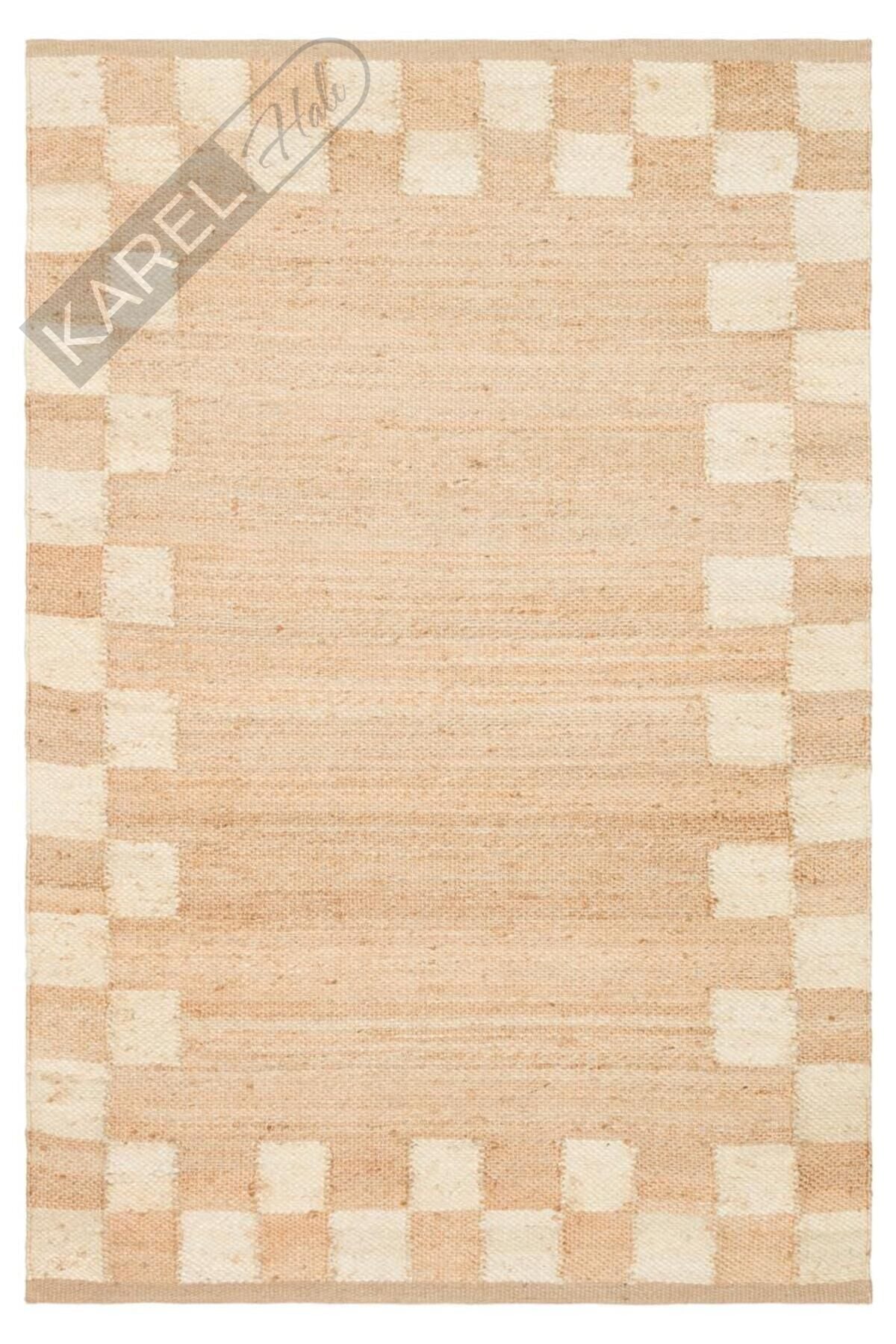 ECHO ECH 13 NATURAL WHITE XW Jüt ile Üretilen El Dokuma Sisal Kilim