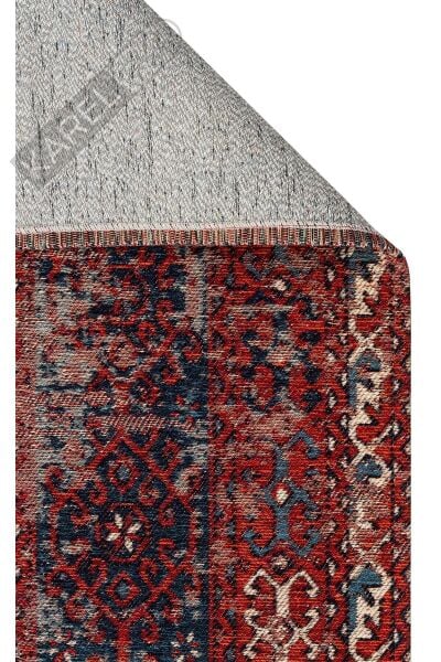 ANADOLU KILIM AND 02 MULTY Geleneksel Anadolu Motifli Yıkanabilir Kaymaz Tabanlı Şönil Dokuma Halı
