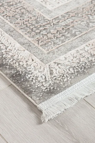 Artemis Halı Barok - 02249B - Bej  Kahverengi Viskon Halı