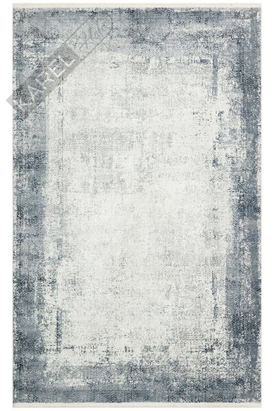 LAGOS XW LGS 06 CREAM GREY XW Hav Toz Vermez Eskitme Desenli Modern Makine Halısı