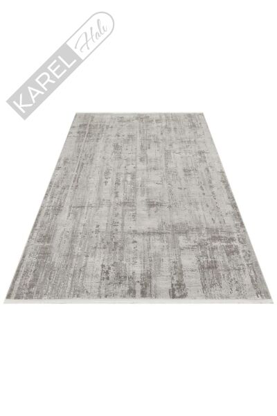 LEONA LNA 04 GREY Yumuşak Tuşeli Hav Toz Vermez Modern Makine Halısı