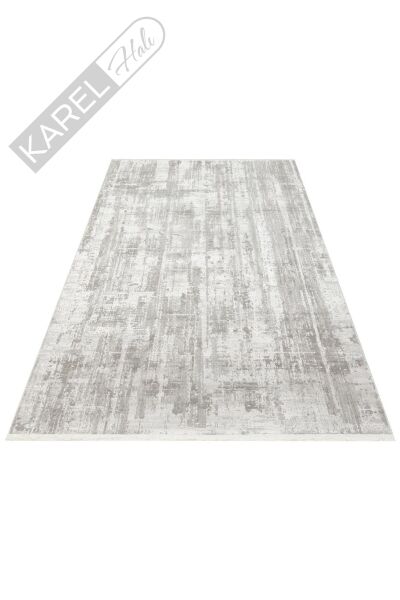 LEONA LNA 04 GREY Yumuşak Tuşeli Hav Toz Vermez Modern Makine Halısı
