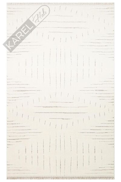 BOHEME BHM 02 WHITE BLACK Kolay Kullanımlı Yumuşak Dokulu Modern İskandinav Halı