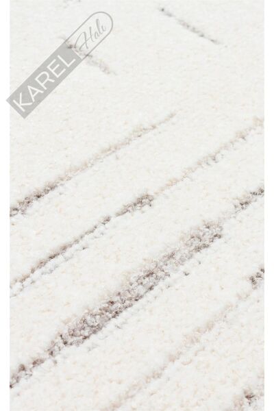 BOHEME BHM 02 WHITE BLACK Kolay Kullanımlı Yumuşak Dokulu Modern İskandinav Halı