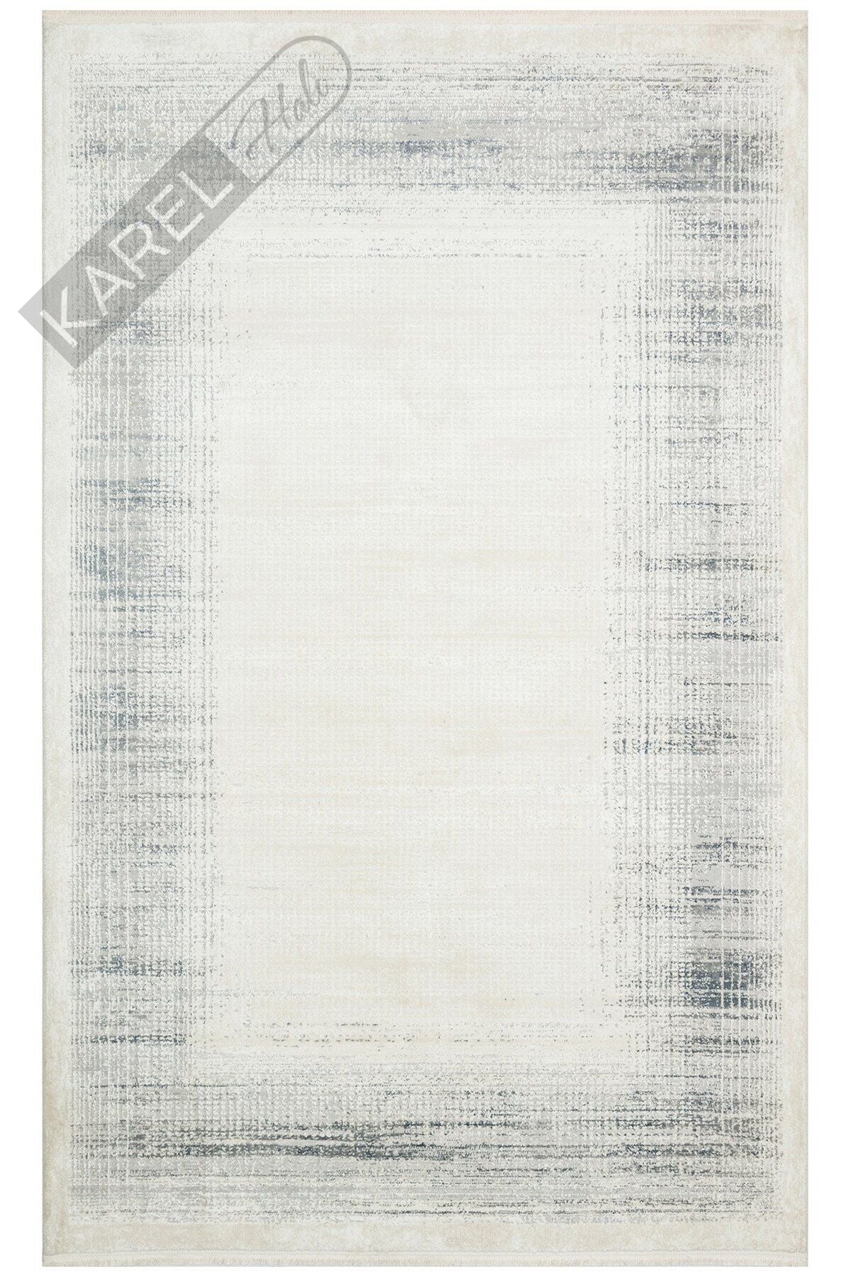 LAGOS XW LGS 08 CREAM SILVER XW Hav Toz Vermez Eskitme Desenli Modern Makine Halısı