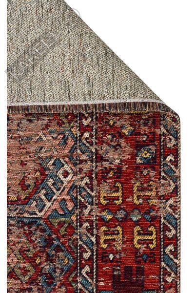ANADOLU KILIM AND 03 MULTY Geleneksel Anadolu Motifli Yıkanabilir Kaymaz Tabanlı Şönil Dokuma Halı