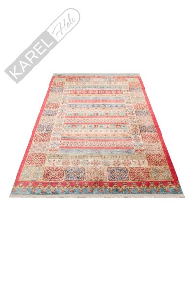 ANTIQUE ATK 04 MULTY Kolay kullanımlı Kaymaz Karabağ ve Antik Desenlere Sahip Yıkanabilir Makine Ha