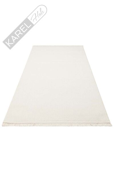 OSLO OSL PLAIN WHITE Hav Toz Vermez Hasır Dokuma Modern Makine Halısı