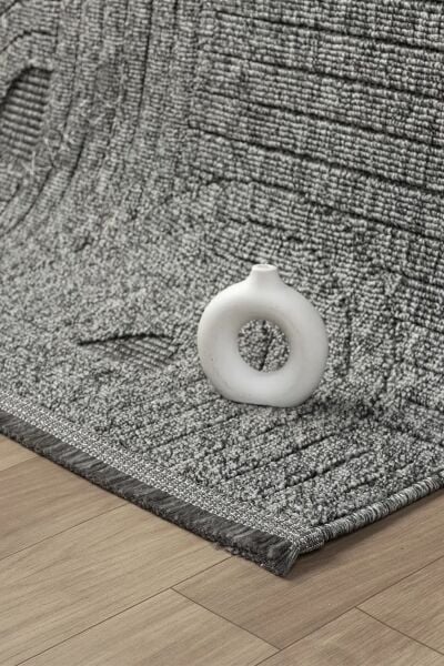 Seyran Halı Loopy Koleksiyonu 623 Antrasit Jüt Bukle Halı