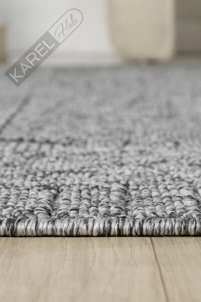 Seyran Halı Loopy Koleksiyonu 623 Antrasit Jüt Bukle Halı