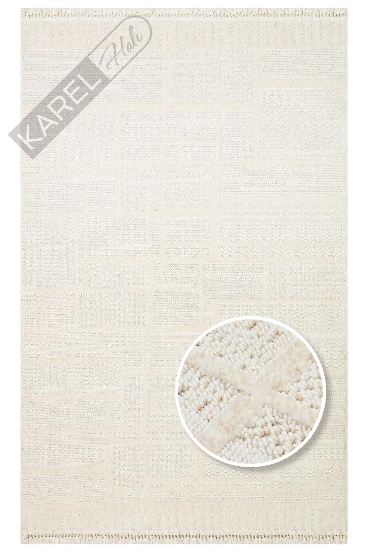 JOY JOY 03 WHITE  Hav Toz Vermeyen Yumuşak dokulu Modern Makine Halısı
