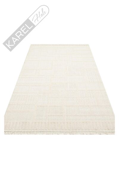 JOY JOY 03 WHITE  Hav Toz Vermeyen Yumuşak dokulu Modern Makine Halısı