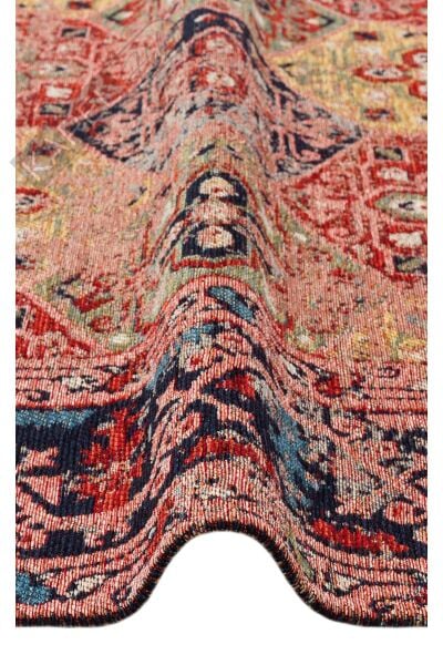ANADOLU KILIM AND 01 MULTY Geleneksel Anadolu Motifli Yıkanabilir Kaymaz Tabanlı Şönil Dokuma Halı