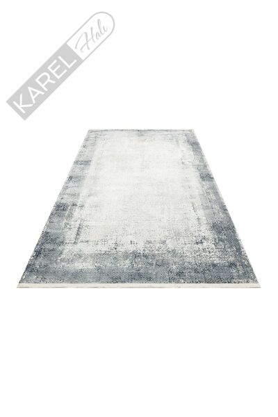 LAGOS XW LGS 06 CREAM GREY XW Hav Toz Vermez Eskitme Desenli Modern Makine Halısı