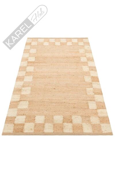 ECHO ECH 13 NATURAL WHITE XW Jüt ile Üretilen El Dokuma Sisal Kilim