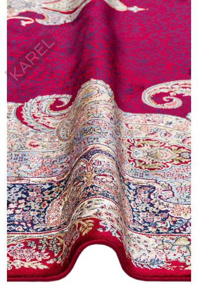 ISFAHAN ISF 02 RED Klasik Desenli Yüksek Kalite Sık Dokuma Makine Halısı