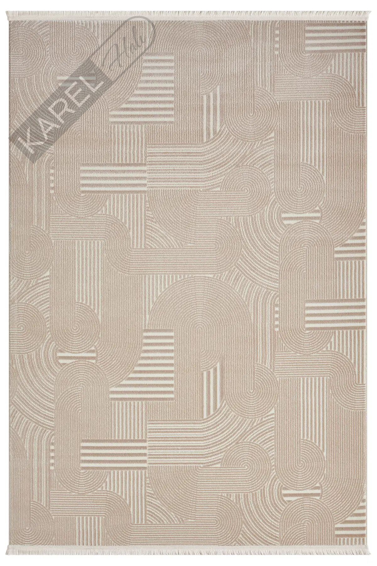 Seyran Halı Mono 888 Bej Koleksiyonu Bohem Akrilik Saçaklı Hali