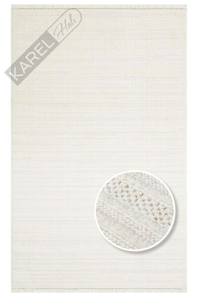 JOY JOY 01 WHITE  Hav Toz Vermeyen Yumuşak dokulu Modern Makine Halısı