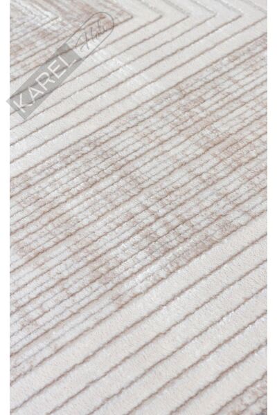 MAHAL MHL 13 CREAM BLUE Klasik Desenli Yüksek Kalite Sık Dokuma Salon Halısı