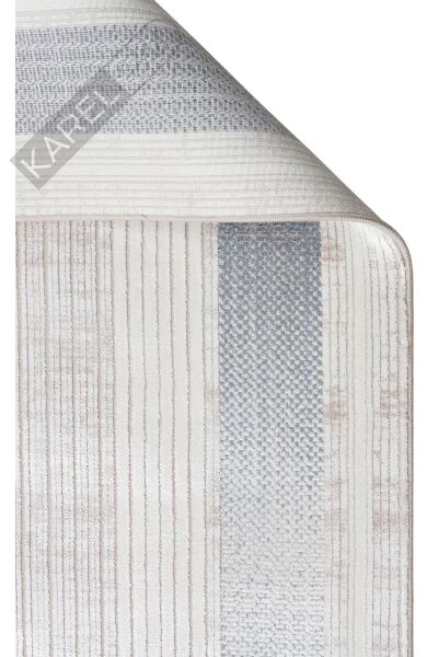 MAHAL MHL 13 CREAM BLUE Klasik Desenli Yüksek Kalite Sık Dokuma Salon Halısı