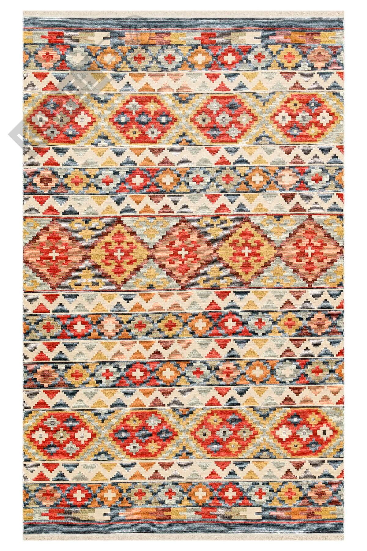 NOMAD NMD 02 AQUA Yıkanabilir, Çift Taraflı Kullanıma Uygun Yumuşak Tuşeli Otantik Kilim