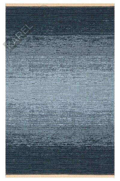 KUTNU KILIM KTN 01 ANTRASIT BLUE Modern Ombre Renk Geçişli Yıkanabilir Çift Taraflı Kilim