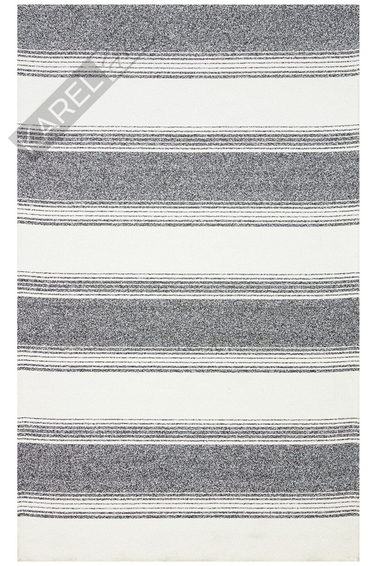 NEVADA NVD 02 WHITE BLACK Özel Moroccon Tuşeli Hav Toz Vermez Kaymaz Tabanlı İnce Dokuma Modern Hal