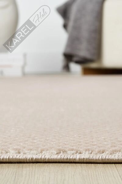 Seyran Halı Mono 889 Bej Koleksiyonu Bohem Akrilik Saçaklı Hali