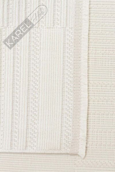 MONO LOOP MNO LOOP 01 WHITE Bukleli Sisal Dokuma Yıkanabilir Hav Vermez Kaymaz Tabanlı Kolay Temizl