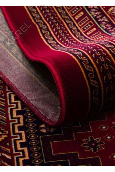 SATEEN AFGHAN SFG 01 RED Yıkanabilir Afgan Desenli Hav Toz Vermeyen Kaymaz Tabanlı Sık Dokuma Halı