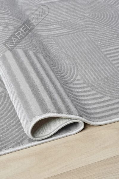 Seyran Halı Mono 888 Gri Koleksiyonu Bohem Akrilik Saçaklı Hali