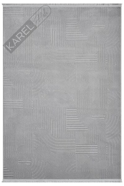 Seyran Halı Mono 888 Gri Koleksiyonu Bohem Akrilik Saçaklı Hali