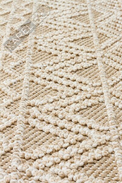 SOHO SH 14 BEIGE Hav Toz Vermez Hasır Dokuma Modern Makine Halısı