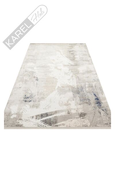 PADONA PDN 06 GREY NAVY  Extra Yumuşak Dokulu Sık Dokuma Modern Desenlere Sahip Şık Salon Halısı