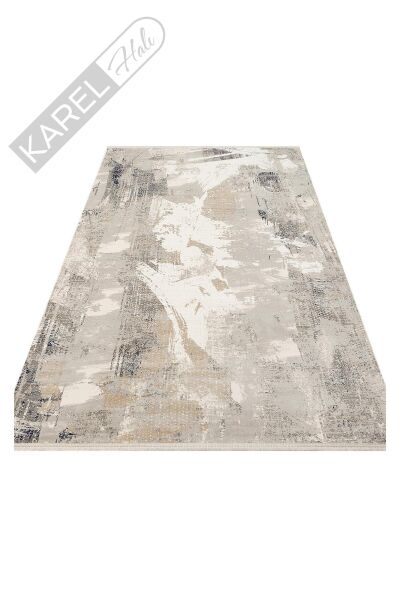 PADONA PDN 06 GREY NAVY  Extra Yumuşak Dokulu Sık Dokuma Modern Desenlere Sahip Şık Salon Halısı