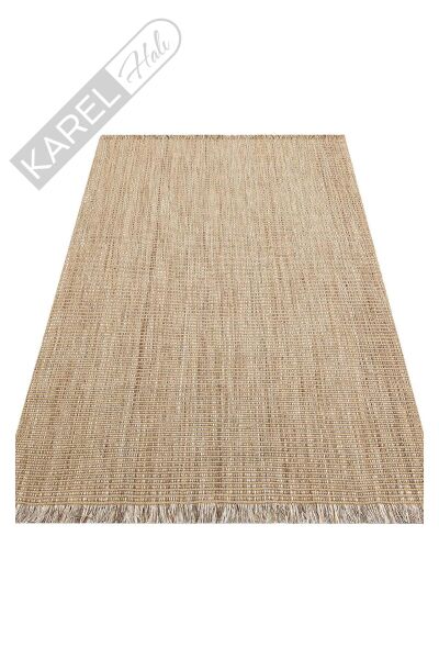 DOHA DH 01 BEIGE Jüt ve Polyester ile Üretilen Çift Taraflı Modern Kilim