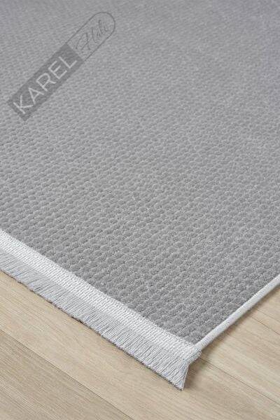 Seyran Halı Mono 889 Gri Koleksiyonu Bohem Akrilik Saçaklı Hali