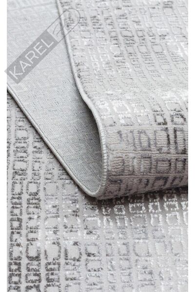 SATEEN ST 108 D.GREY Yıkanabilir Kaymaz Tabanlı Hav Vermez Sık Dokuma Modern Halı