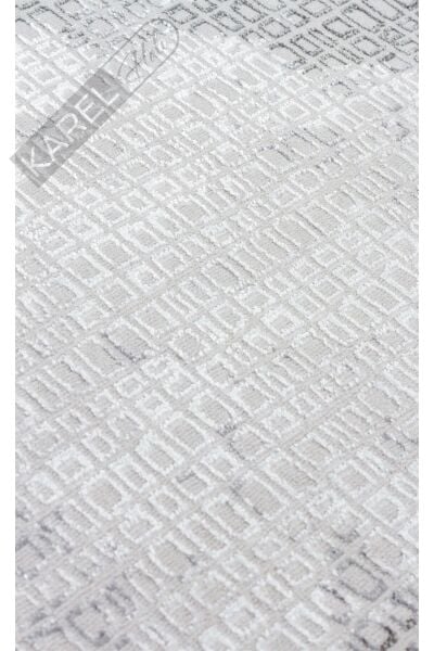 SATEEN ST 108 D.GREY Yıkanabilir Kaymaz Tabanlı Hav Vermez Sık Dokuma Modern Halı