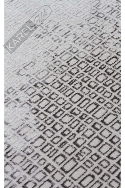 SATEEN ST 108 D.GREY Yıkanabilir Kaymaz Tabanlı Hav Vermez Sık Dokuma Modern Halı